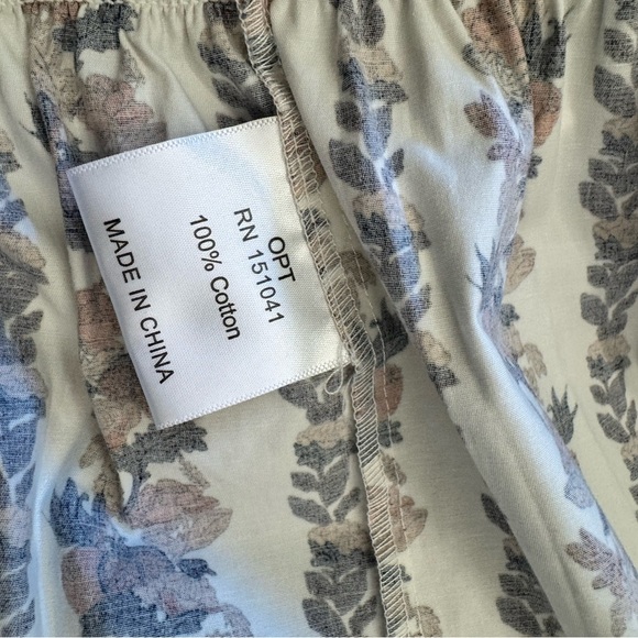 NWT O.P.T Daphne multi Floral Smocked Short Sleeve Maxi Dress L - Picture 10 of 11